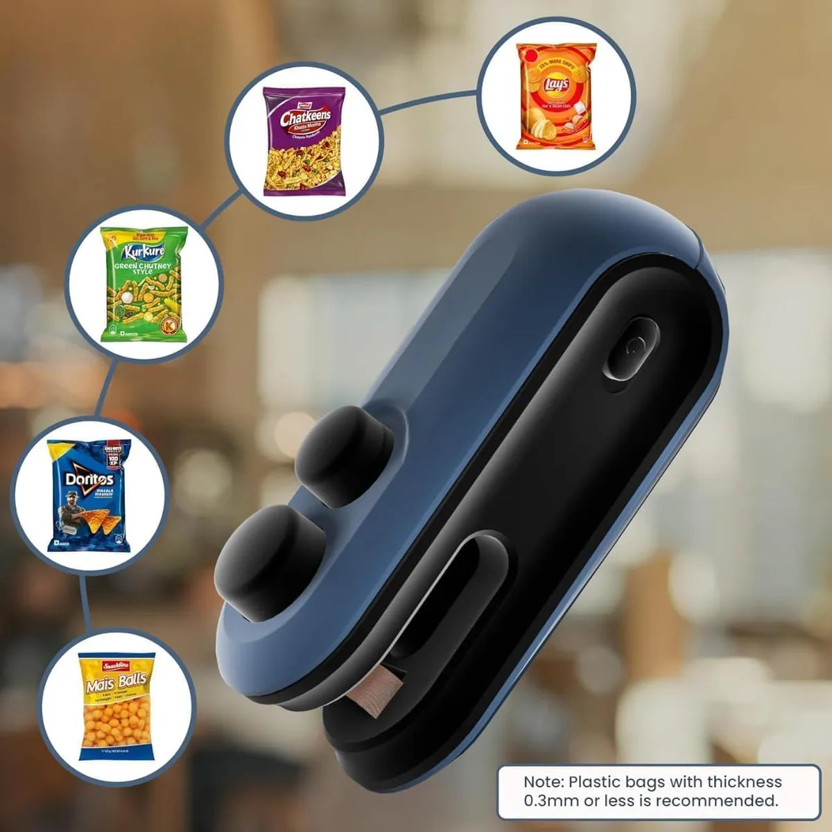 Portable Mini Sealing Machine 2 In 1 USB Rechargeable Magnetic Bag Sealer Heat Seal With Cutter, Plastic Bags Packing Machine Home Appliances